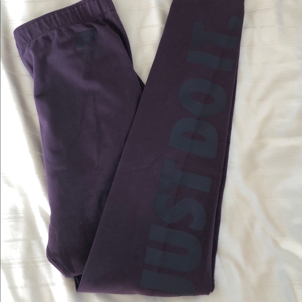 NIKE purple logo leggings